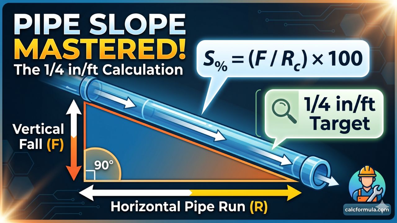 Pipe Slope Calculator – Drainage Grade & Drop