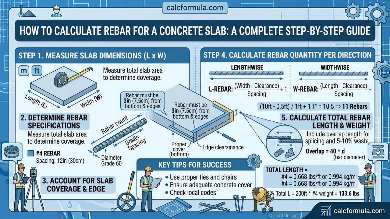 Calculate Rebar for a Concrete Slab