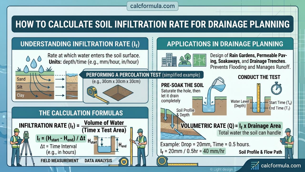 Calculate Soil Infiltration Rate