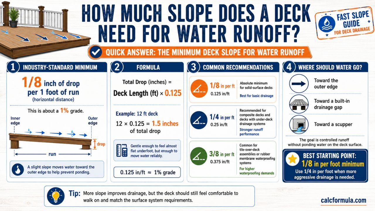 How Much Slope Does a Deck Need for Water Runoff