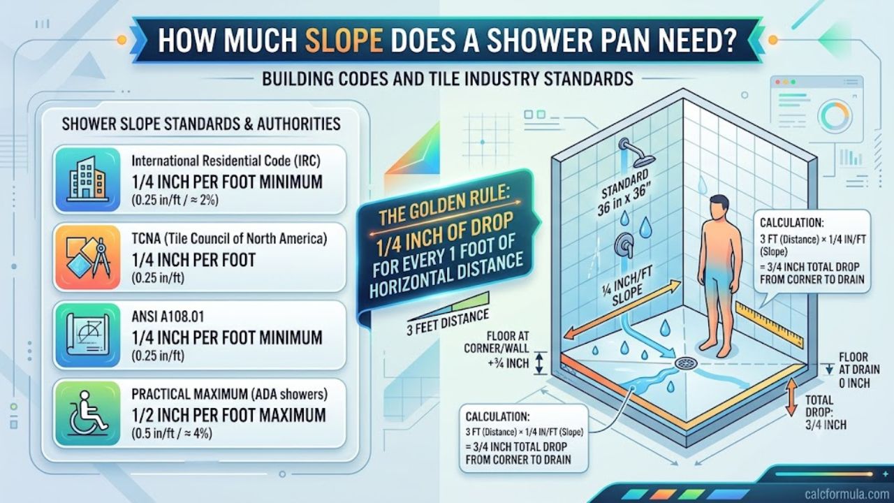 How Much Slope Does a Shower Pan Need