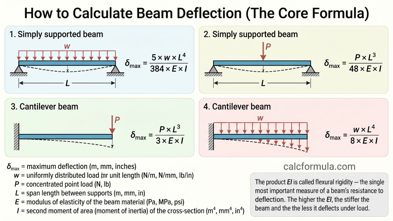 How to Calculate Beam Deflection