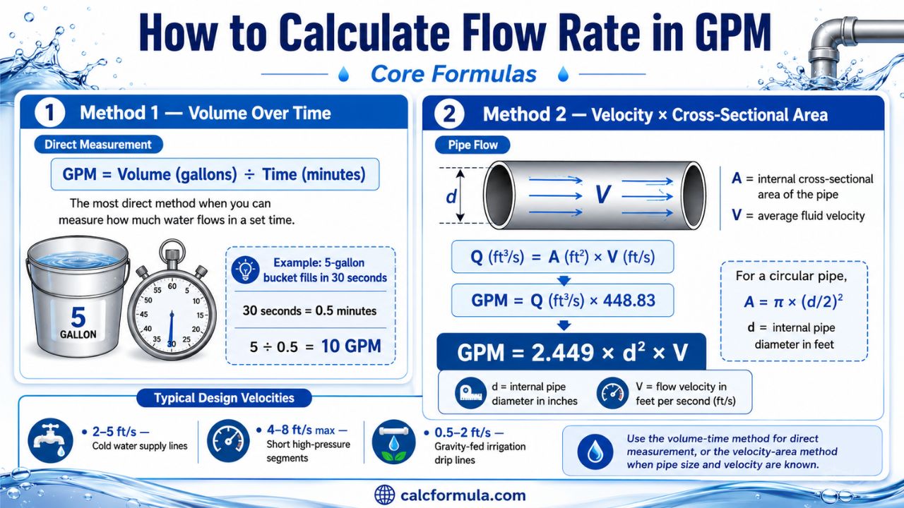How to Calculate Flow Rate in GPM