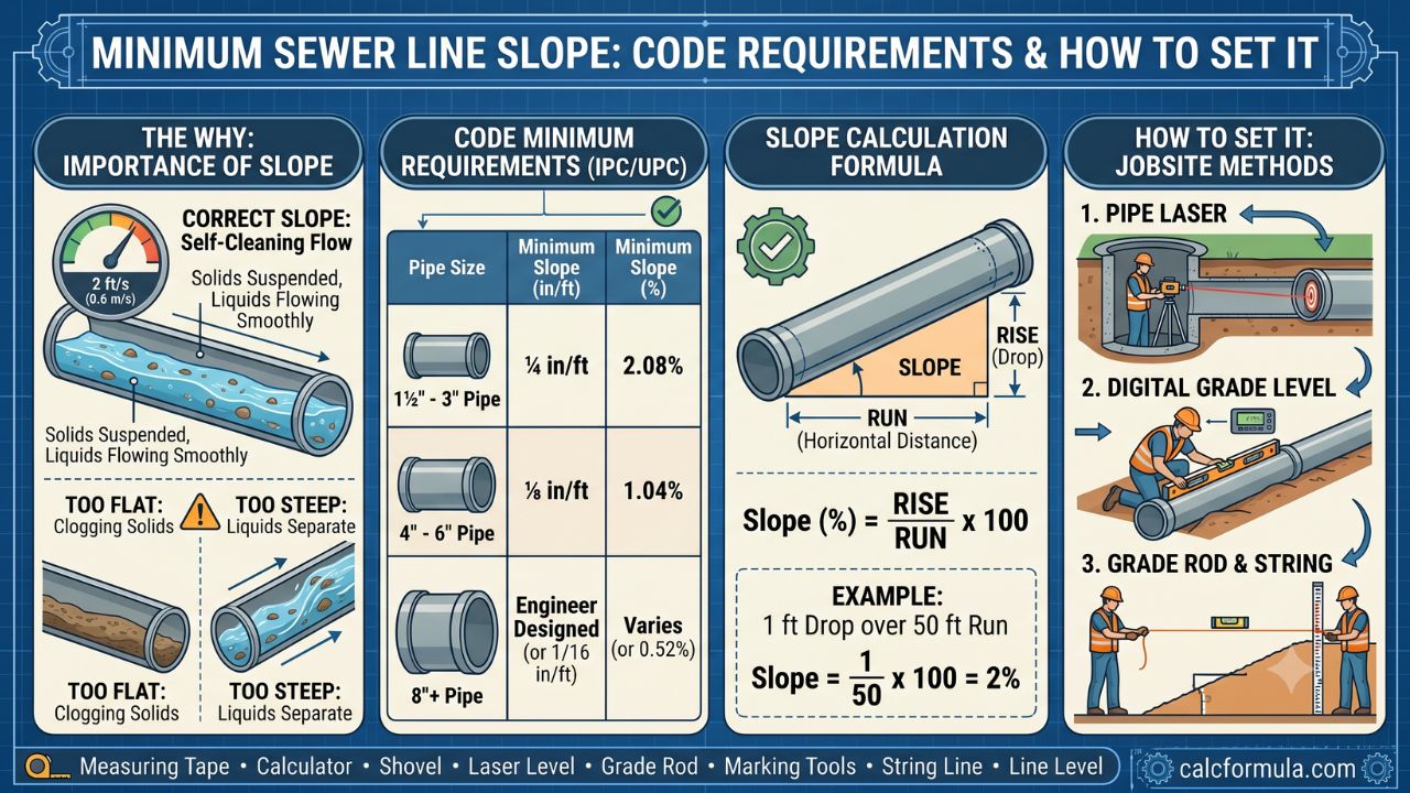 Minimum Sewer Line Slope