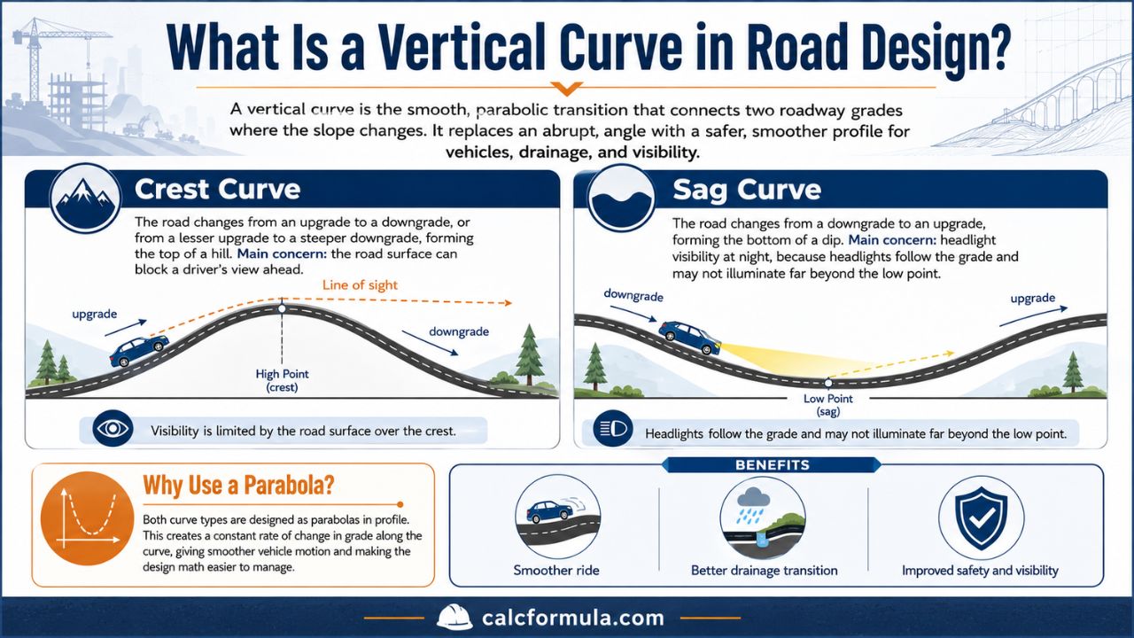 Vertical Curve Design for Road Grading